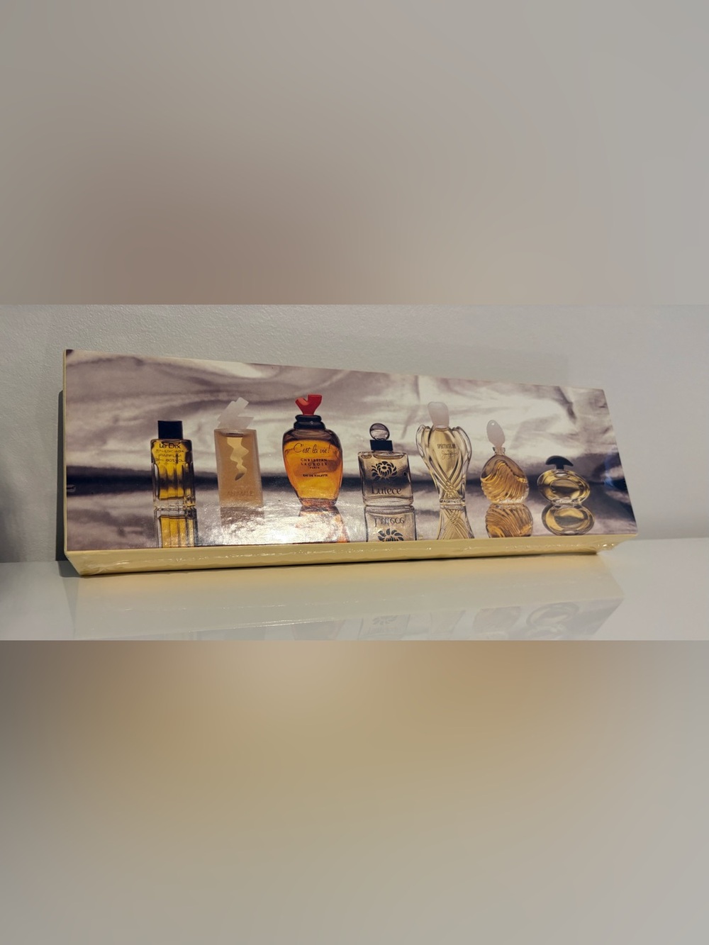 NIB Sealed Vintage Box of Seven Various Collectible Mini Perfume Bottles